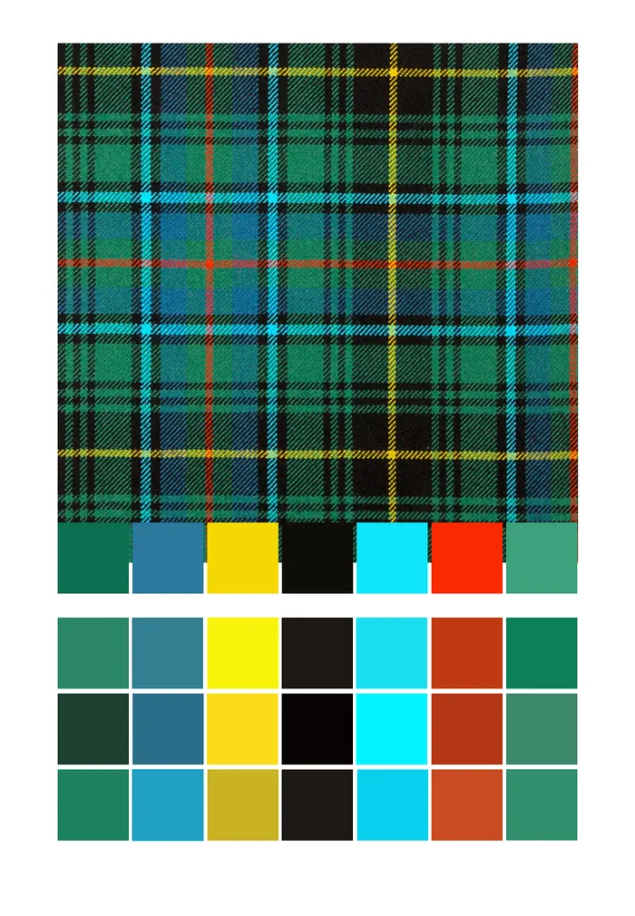 Macinnes Ancient Hunting tartan color palette