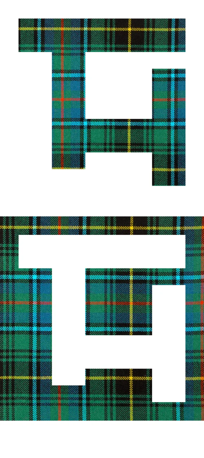 Tartan-inspired mark variations